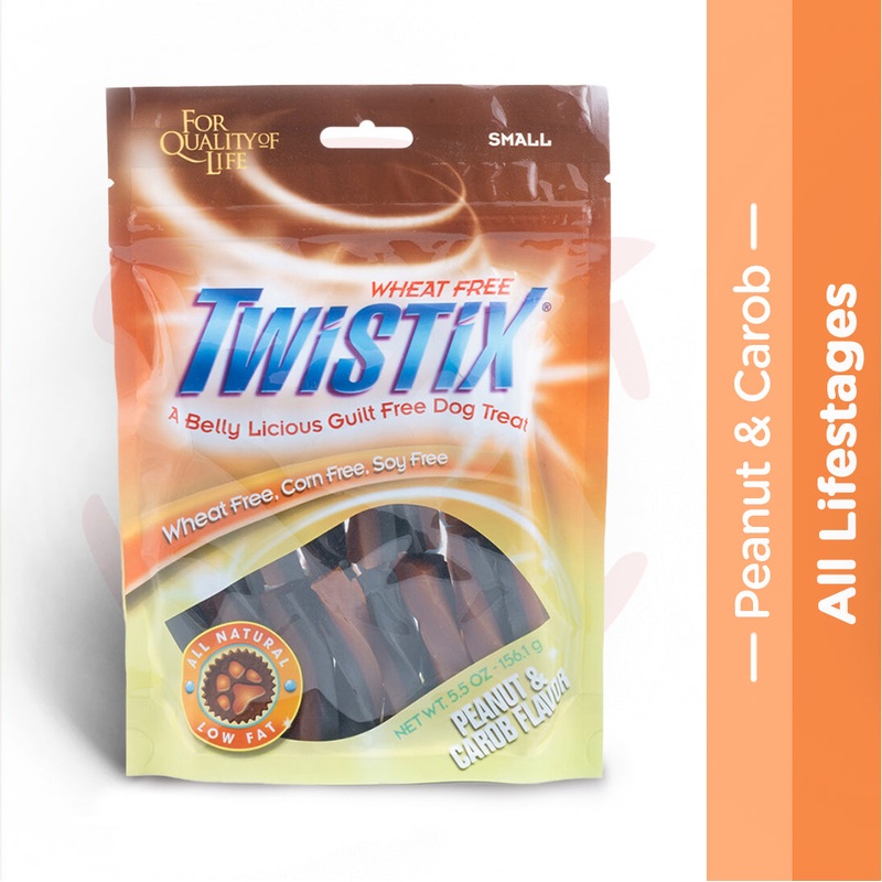 Twistix Dog Treats – Peanut & Carob Small