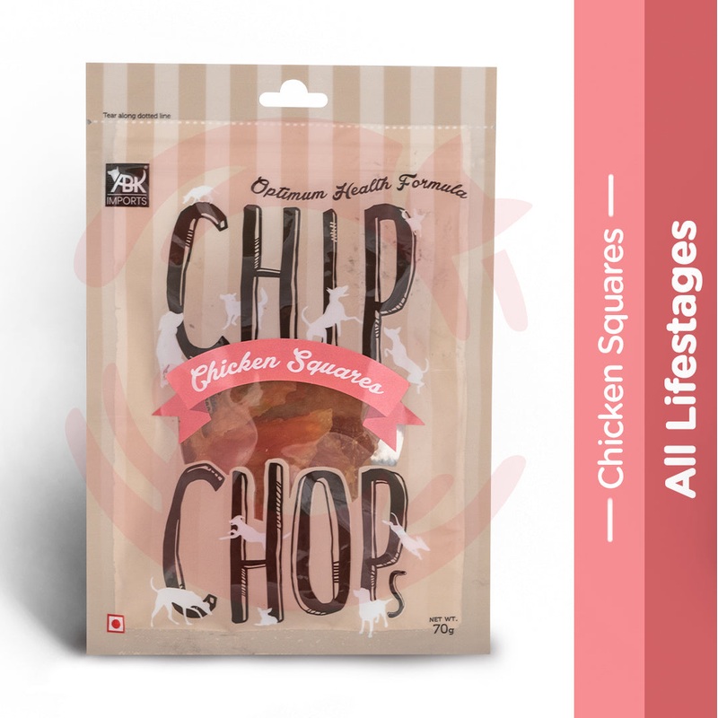 Chip Chops Dog Treats – Chicken Squares – 70 gm
