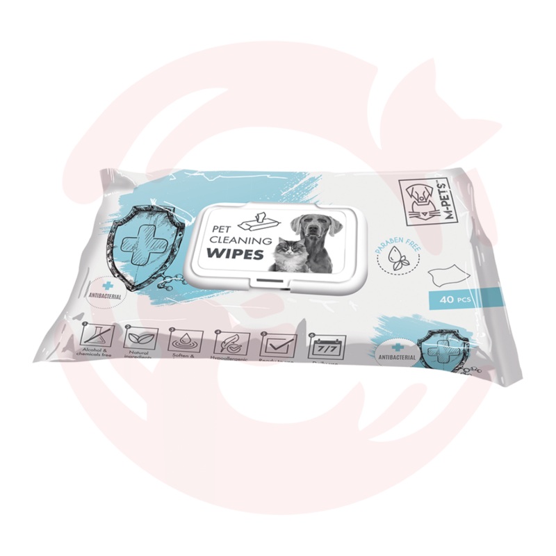M-Pets Pet Cleaning Wipes – Anti-Bacterial (40 Pcs)