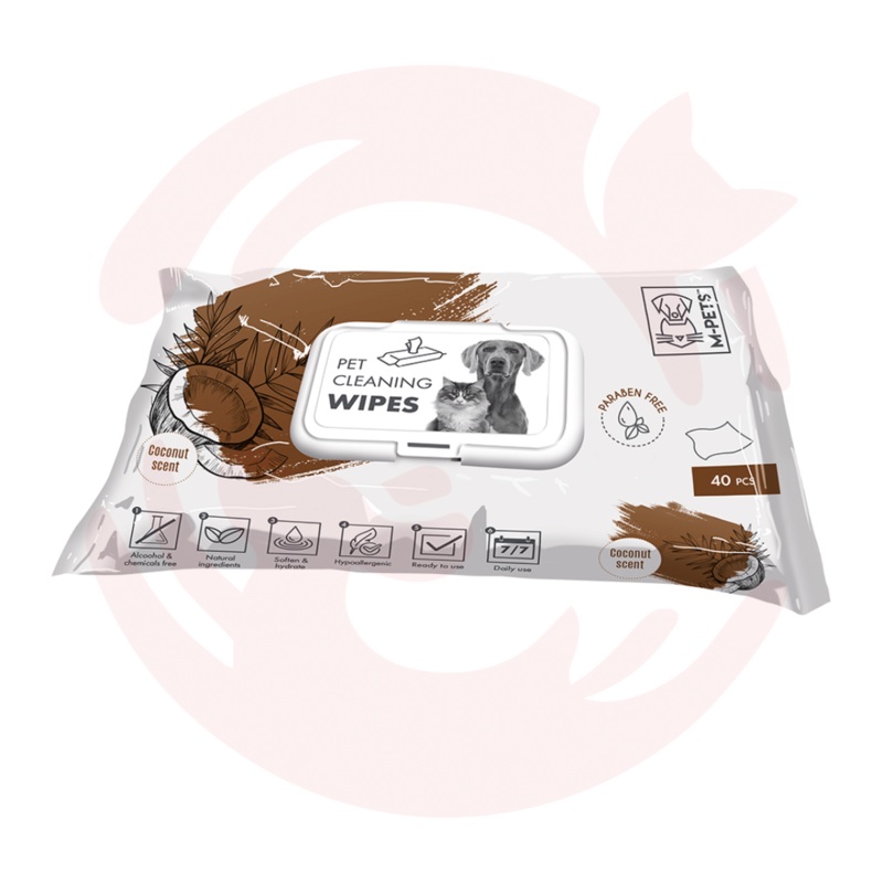 M-Pets Pet Cleaning Wipes – Coconut (40 Pcs)