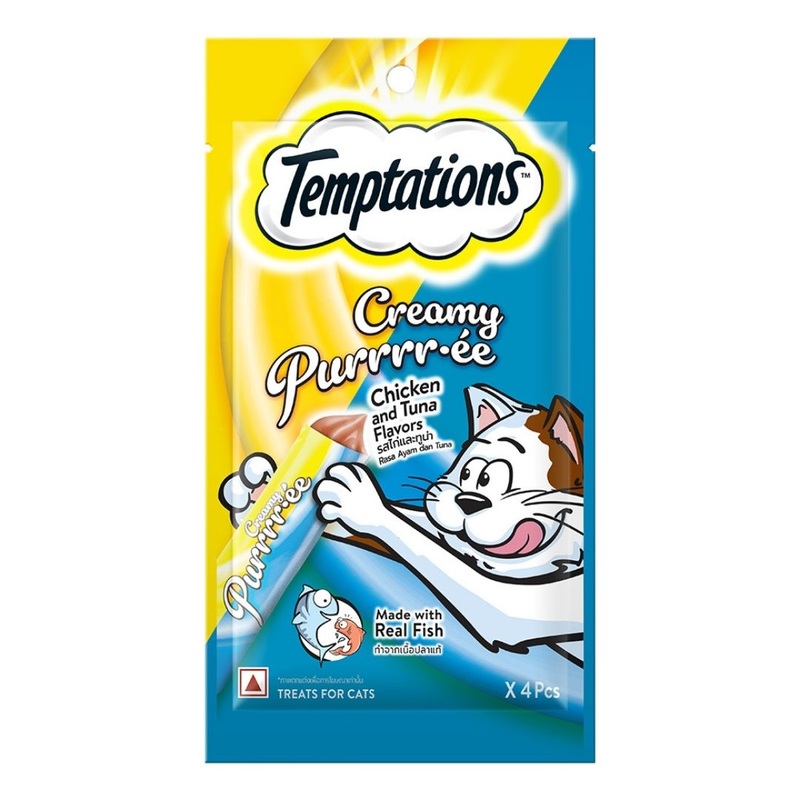 Temptations Creamy Purrrr-ee Cat Treats – Chicken & Tuna