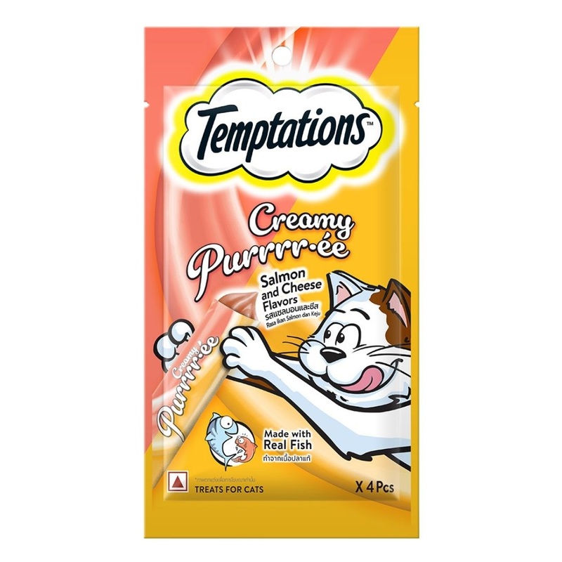 Temptations Creamy Purrrr-ee Cat Treats – Salmon & Cheese