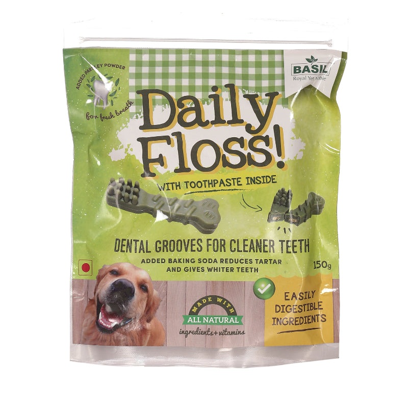 Basil Dog Treats – Daily Floss (150g)