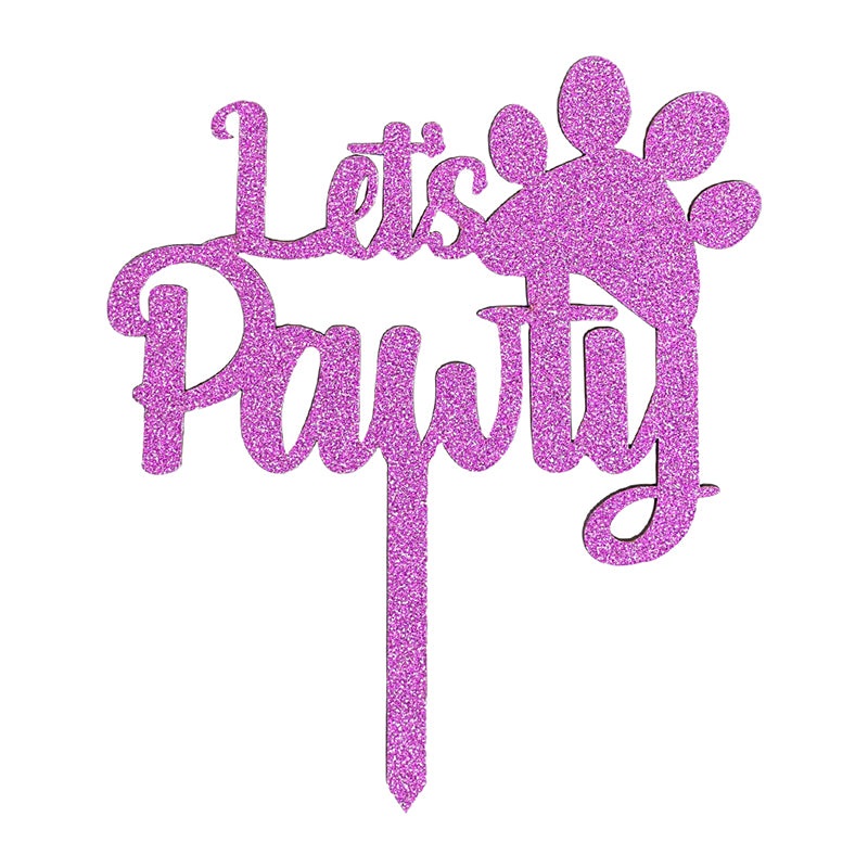 Birthday / Celebration Cake Toppers – Let’s Pawty