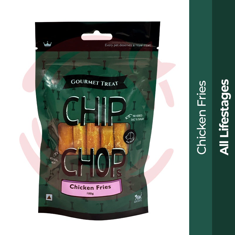 Chip Chops Dog Treats – Gourmet Chicken Fries (100g)