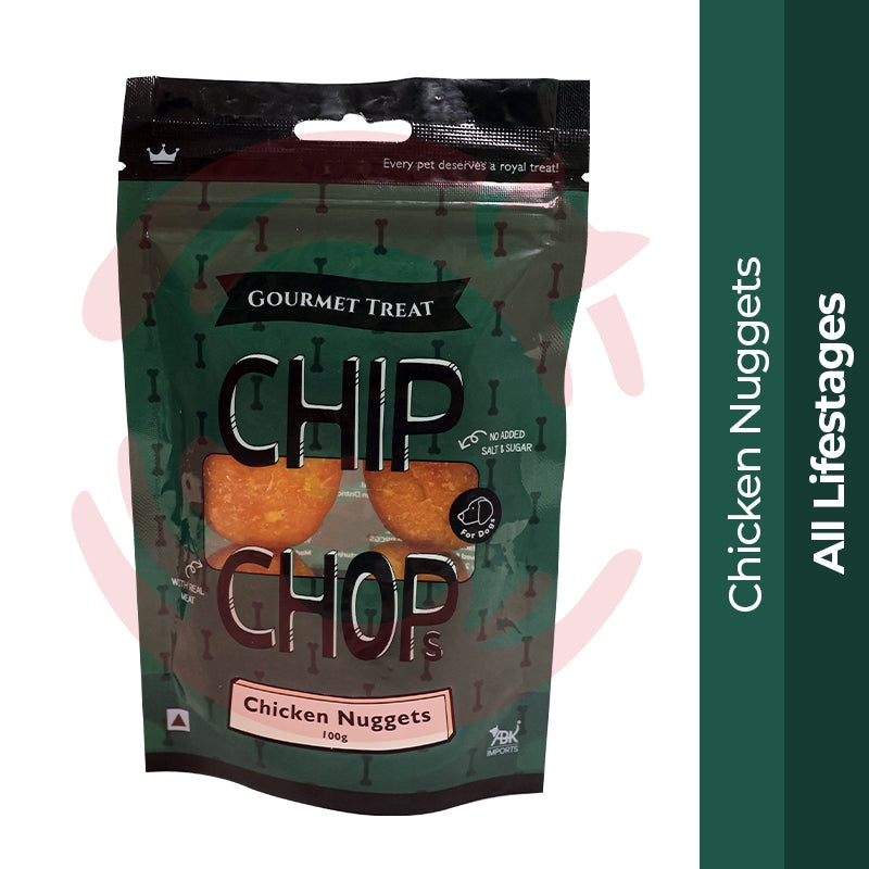 Chip Chops Dog Treats – Gourmet Chicken Nuggets (100g)