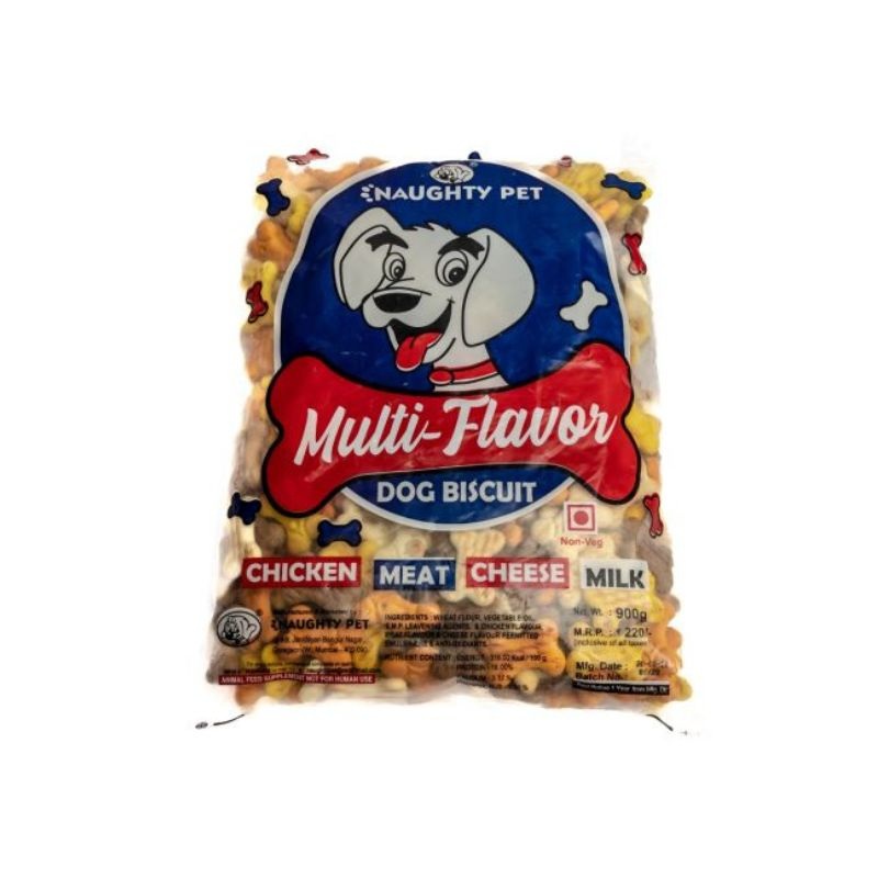 Naughty Pet Dog Treats – Multi Flavour Biscuits (800g)