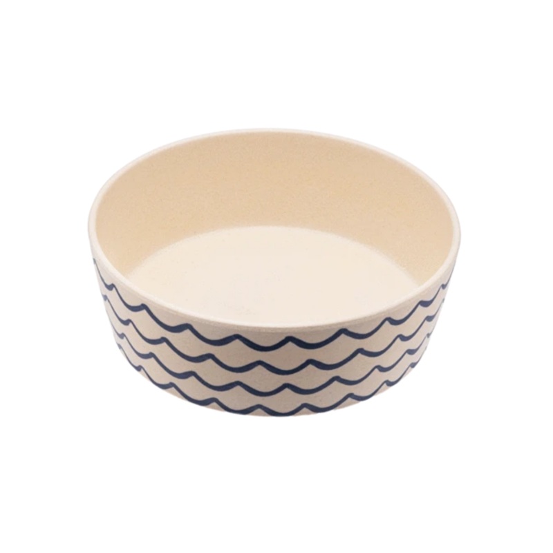 Becopets Classic Bamboo Bowl – Ocean Waves