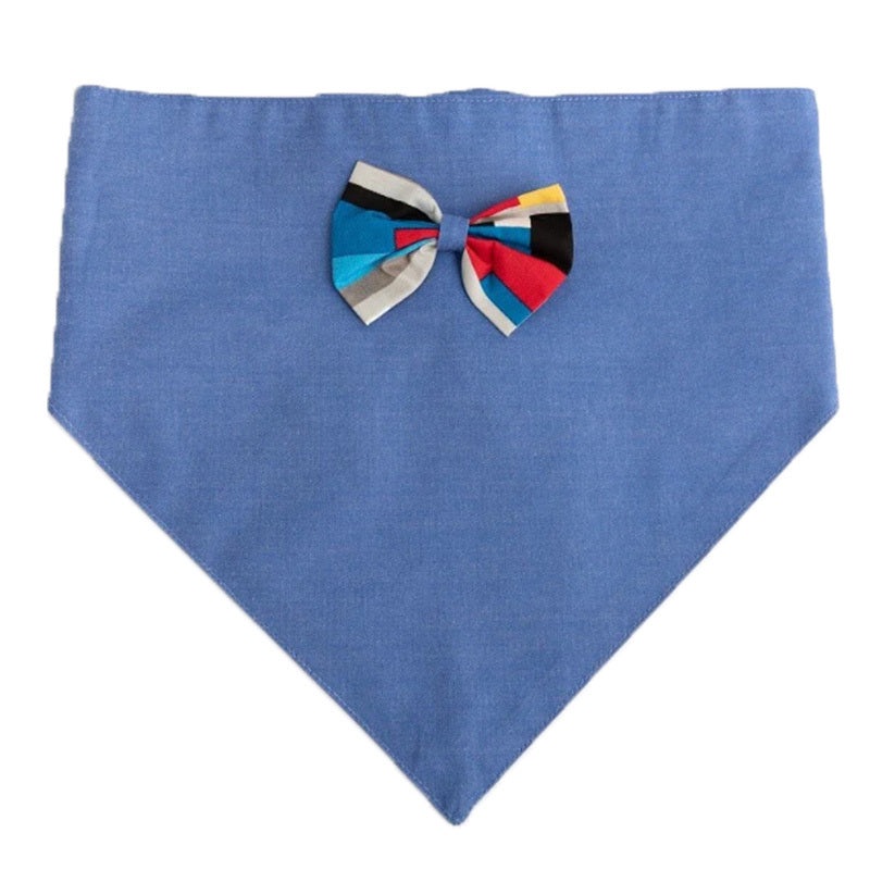 Furbuddies Bandana with Bowtie For Dogs – Blooming Blue