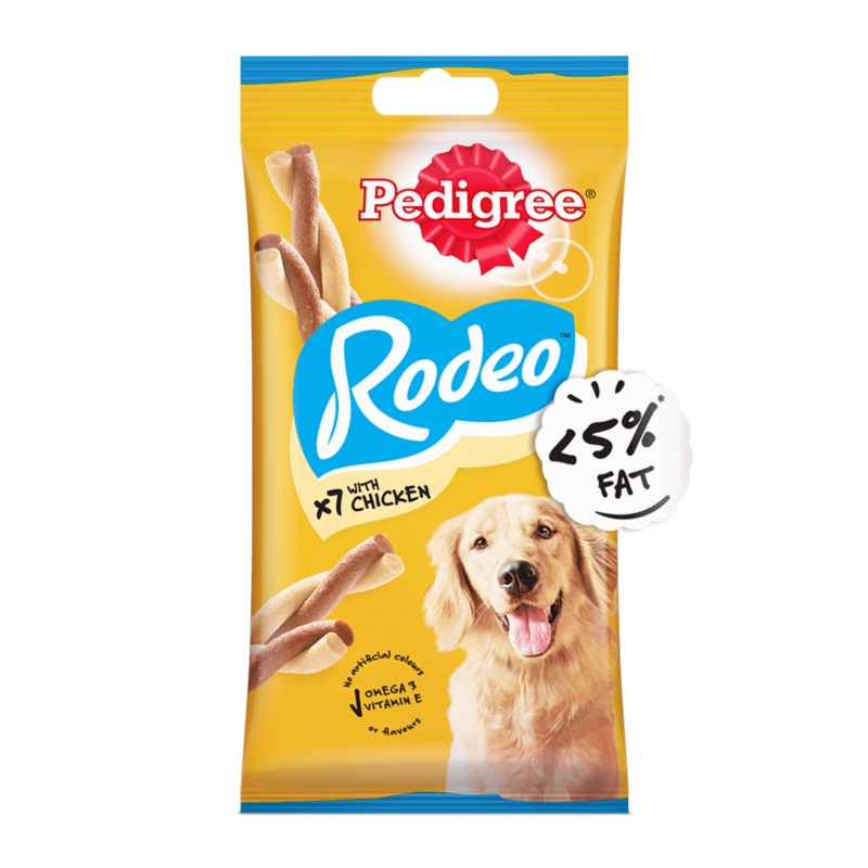 Pedigree RodeoAdult Dog Treat – Chicken  123g 7 Sticks – Pack of 12