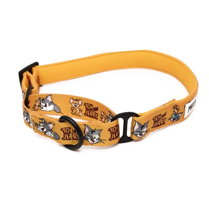 Tom and Jerry Martingale Collar for Dogs  Yellow Mellow