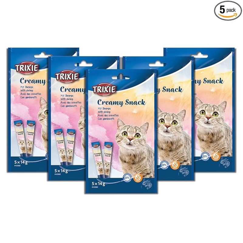 Trixie Creamy Snack With Shrimp Cat Treat  5  14 gm