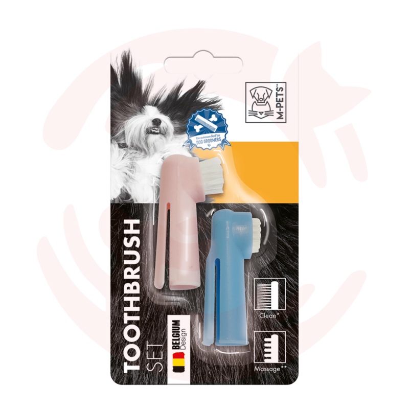 M-Pets Toothbrush Set For Cats & Dogs – 2 pcs (3 x 6cm)