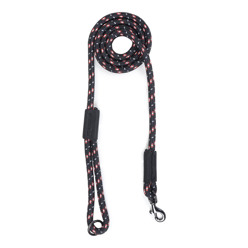 ZL Reflective Rope Dog Leash – Black