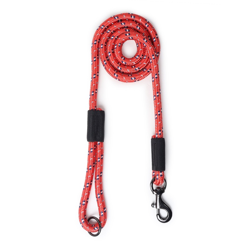 ZL Reflective Rope Dog Leash – Red