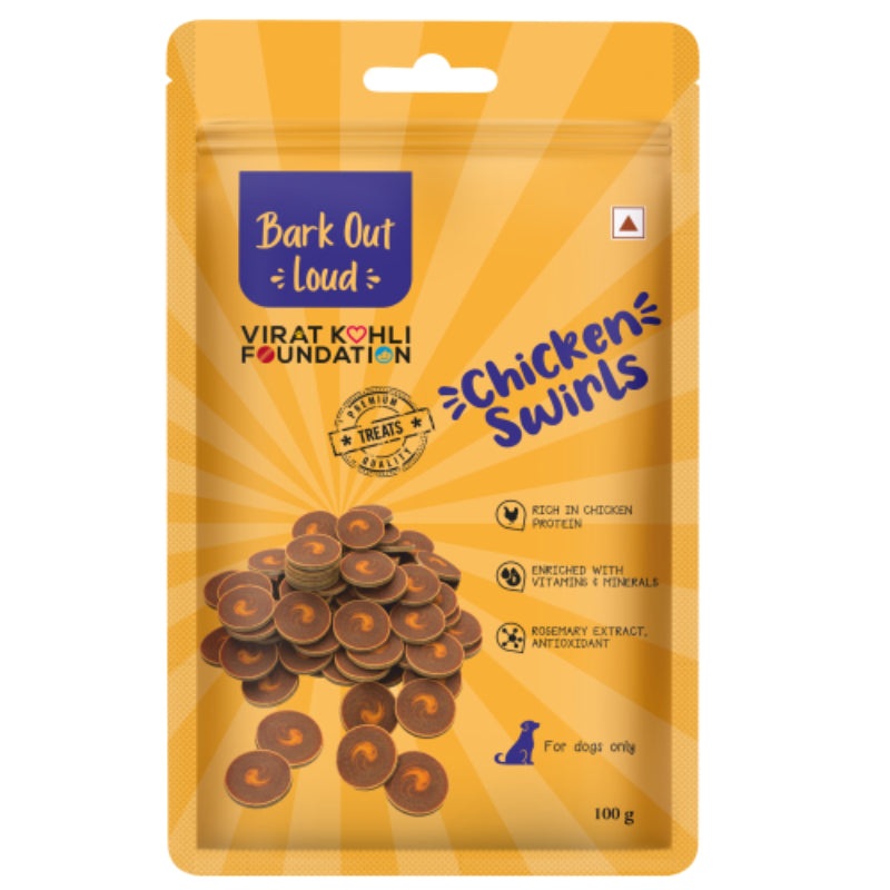 Bark Out Loud By Vivaldis Dog Treats – Chicken Swirl Treats (100g)
