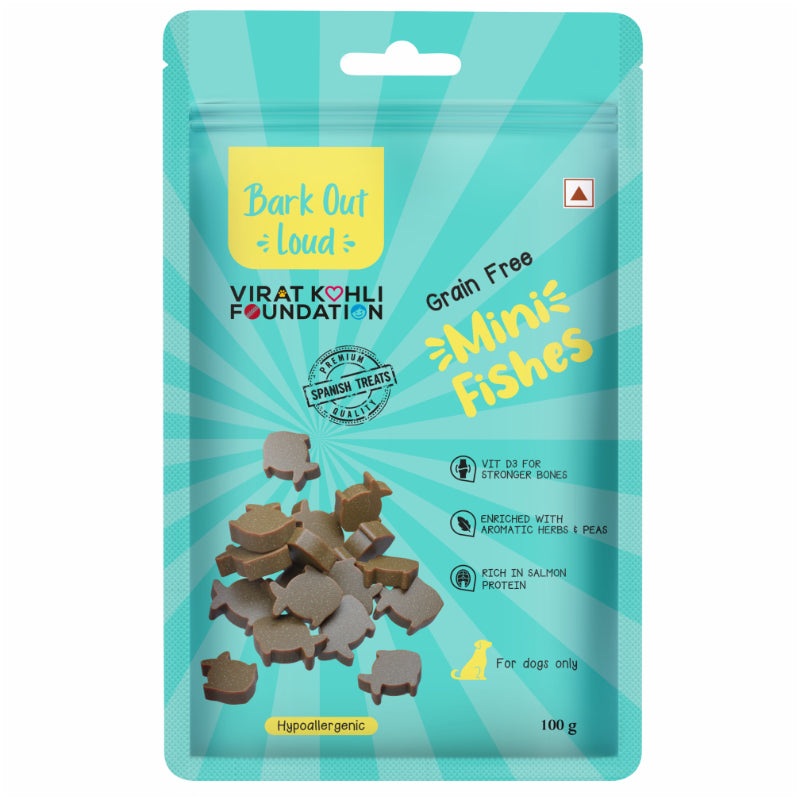 Bark Out Loud By Vivaldis Dog Treats – Mini Fishes (100g)