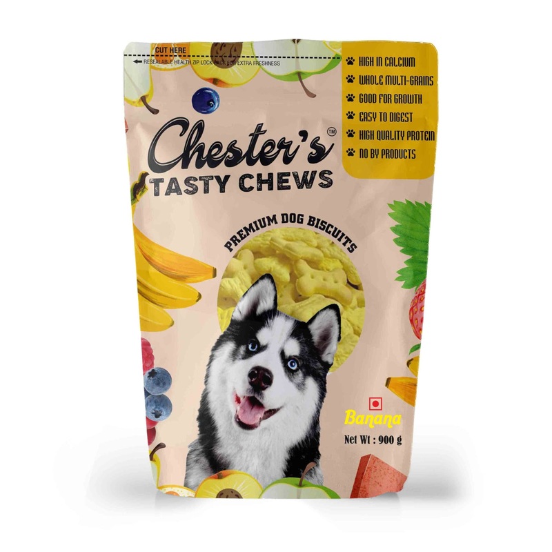 Chester Banana & Chicken Dog Biscuit – 900 gm – Pack of 3