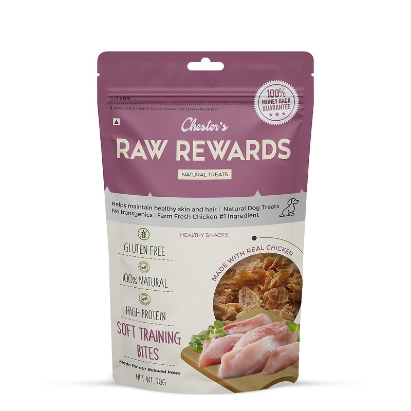 Chesters Raw Rewards Soft Traning Bites Dog Treat – 70 gm – Pack of 3