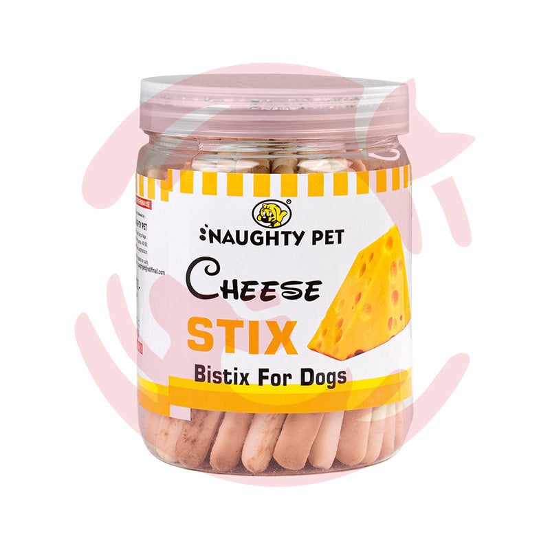 Naughty Pet Dog Treats – Cheese Stix Jar (Veg) (300g)
