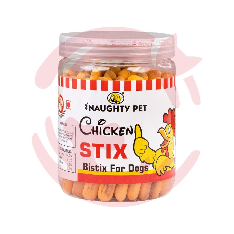Naughty Pet Dog Treats – Chicken Stix Jar (Non-Veg) (300g)