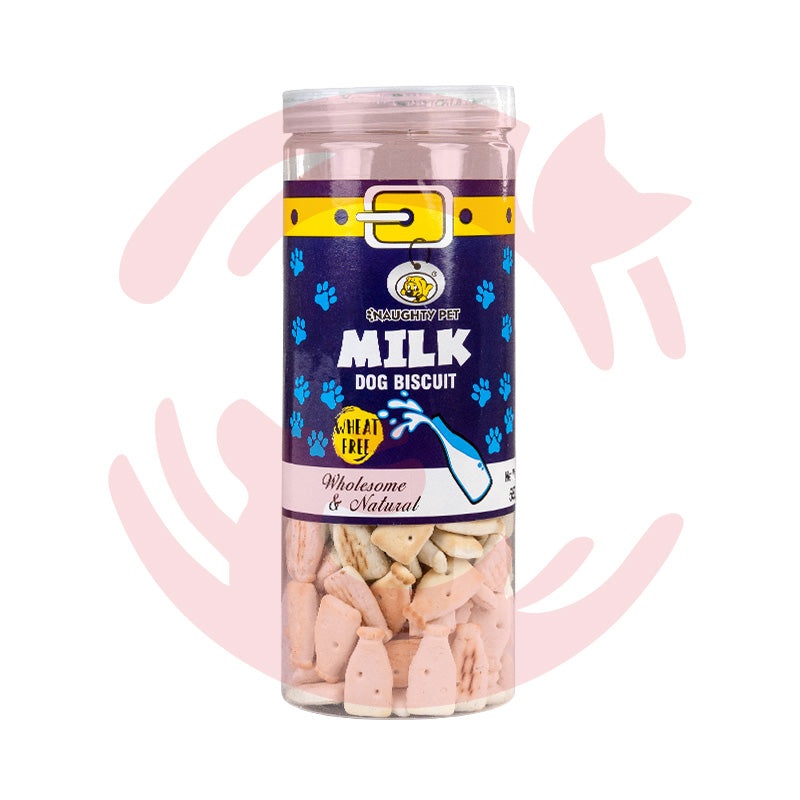 Naughty Pet Dog Treats – Milk Biscuits Jar (550g)