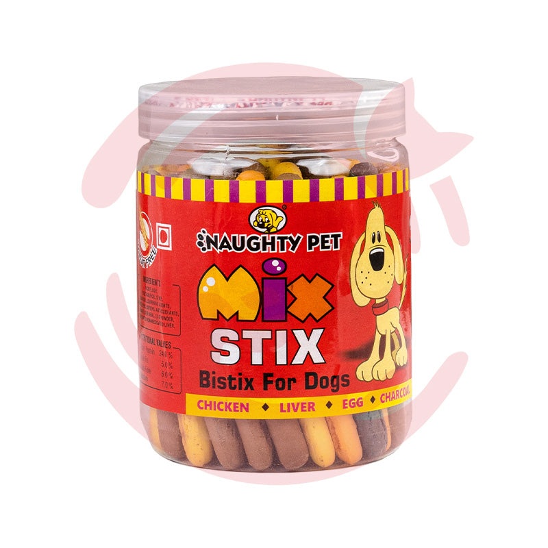 Naughty Pet Dog Treats – Mix Stix Jar (Non-Veg) (300g)