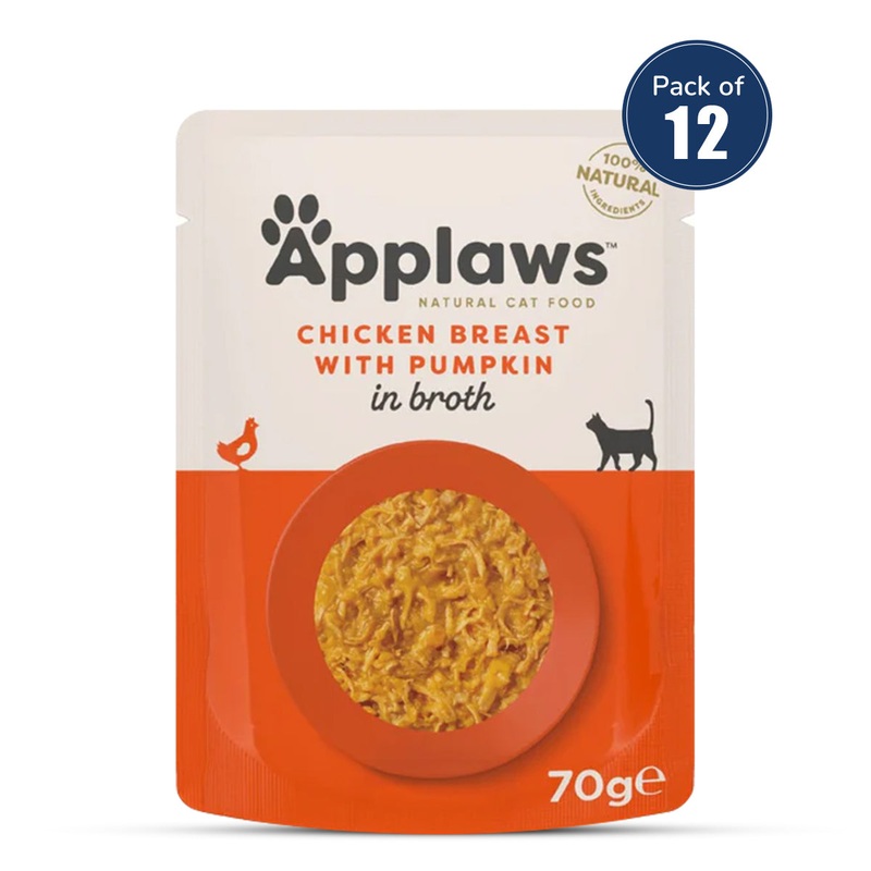 Applaws Chicken & Pumpkin & Wild Rice Adult Wet Cat Food Pouch – 70 gm(Pack Of 12)