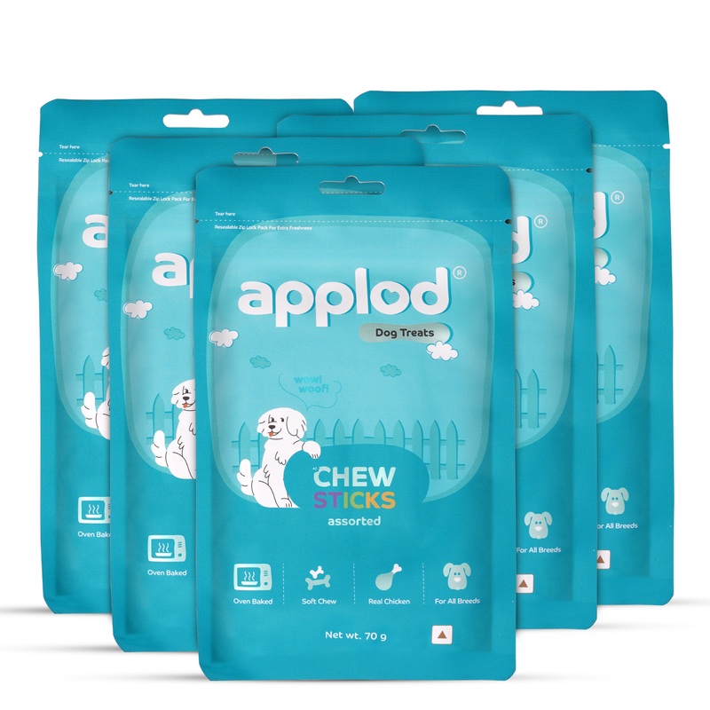 Applod Soft Assorted Chew Stick – 70 gm – Pack of 5