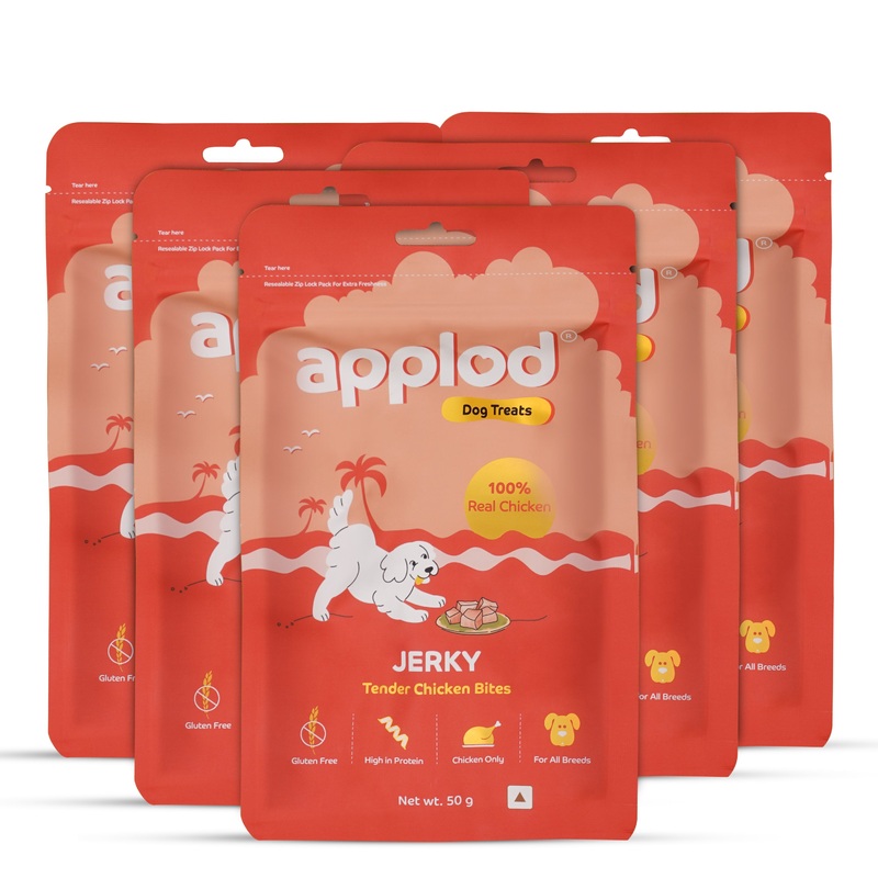 Applod Tender Chicken Jerky Bites Dog Treat 50 Gm – Pack of 5