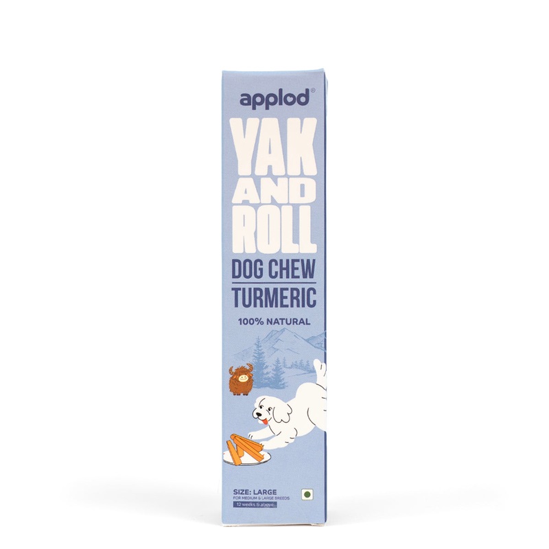 Applod Yak & Roll Natural Yak Chew Turmeric For Dogs