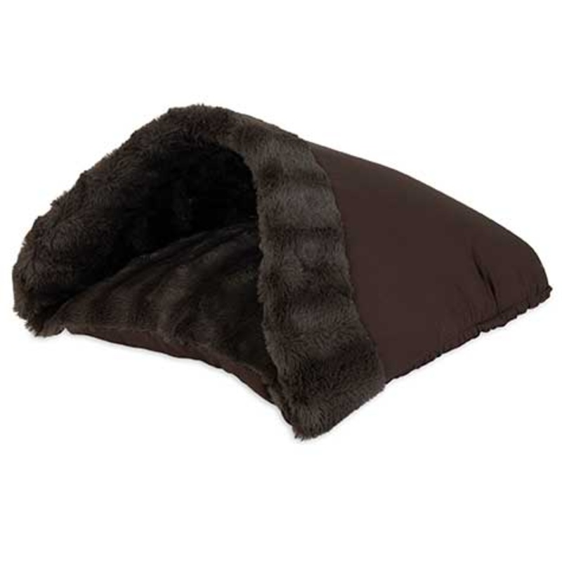 Aspen Pet Kitty Cave Cat Bed|CHOCOLATE BROWN|SMALL