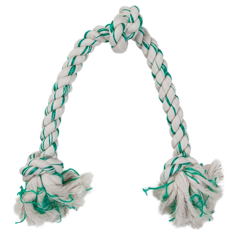 Booda Fresh N Floss Spearmint 3-Knot Rope Dog Toy