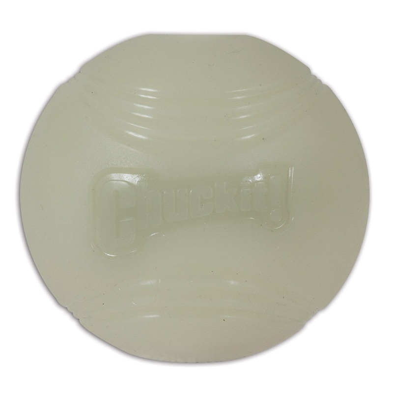 Chuckit! Max Glow Fetch Ball|GLOW WHITE|SMALL|MEDIUM|MEDIUM 2-PK|LARGE|XLARGE