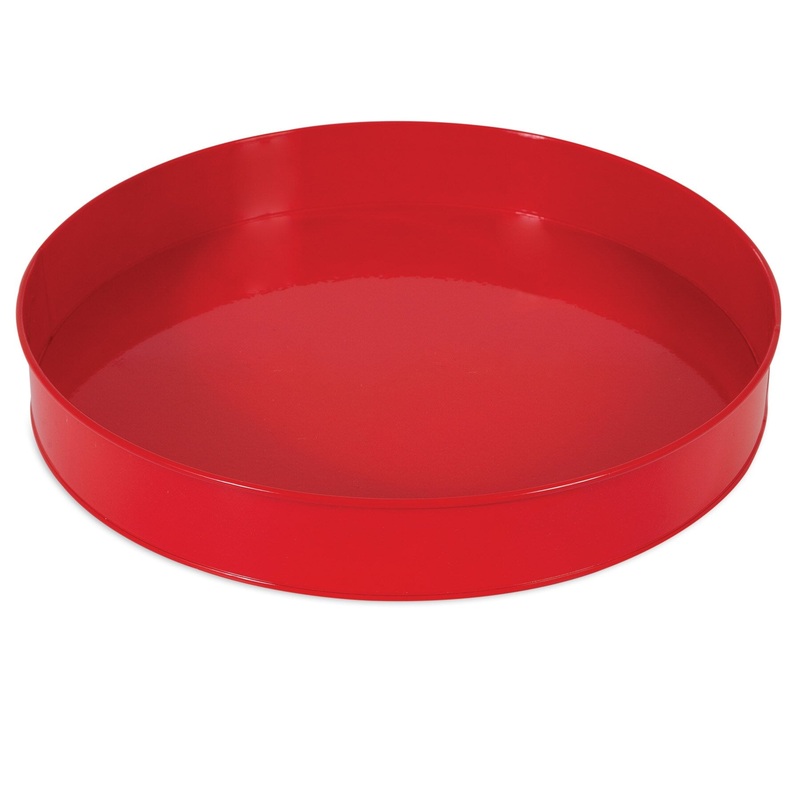 Aspen Pet Large Feeding Pan|RED|LARGE