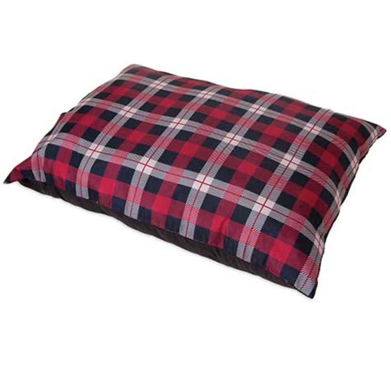 Aspen Pet Large Plaid Pillow Dog Bed