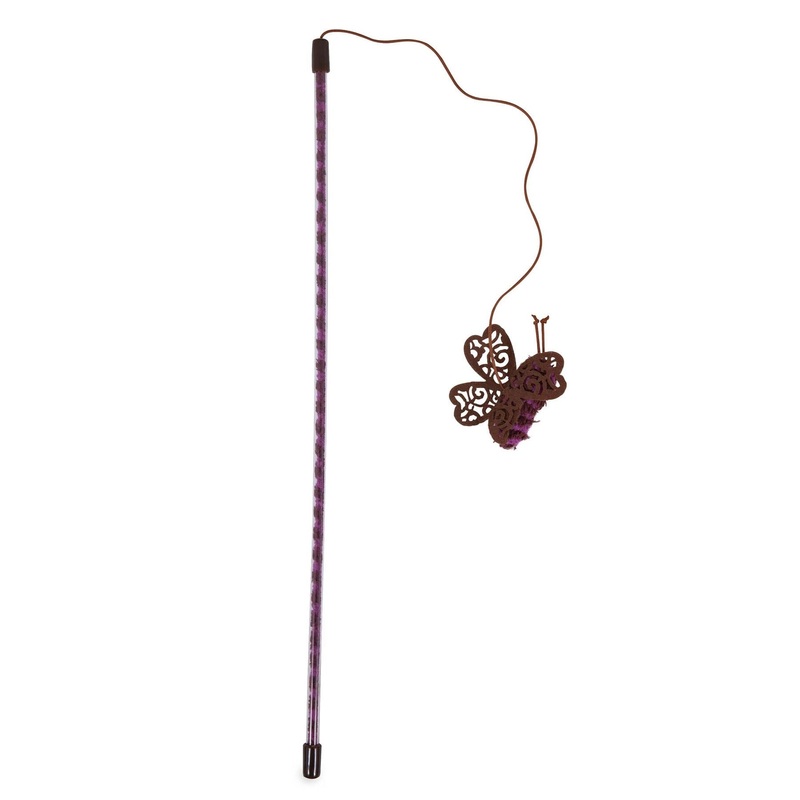 JW Butterfly Cat Wand|BUTTERFLY|ONE SIZE