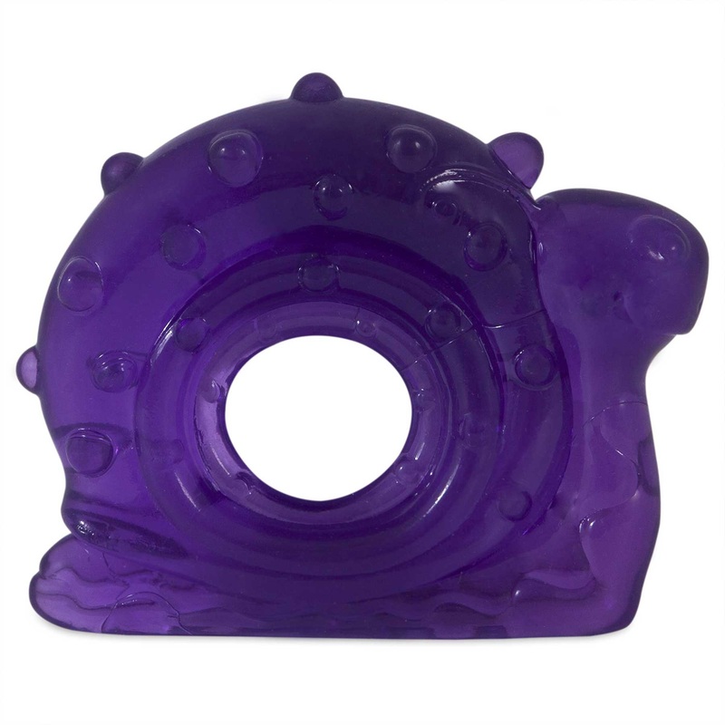 JW Snail Teether Puppy Toy|PURPLE|SMALL