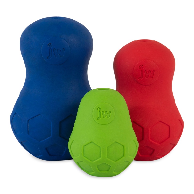 JW Tumble Teez Dog Toy|GREEN|RED|BLUE|SMALL|MEDIUM|LARGE