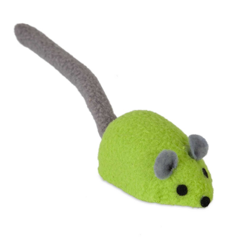 JW Zippy Mouse Cat Toy|GREEN|ONE SIZE