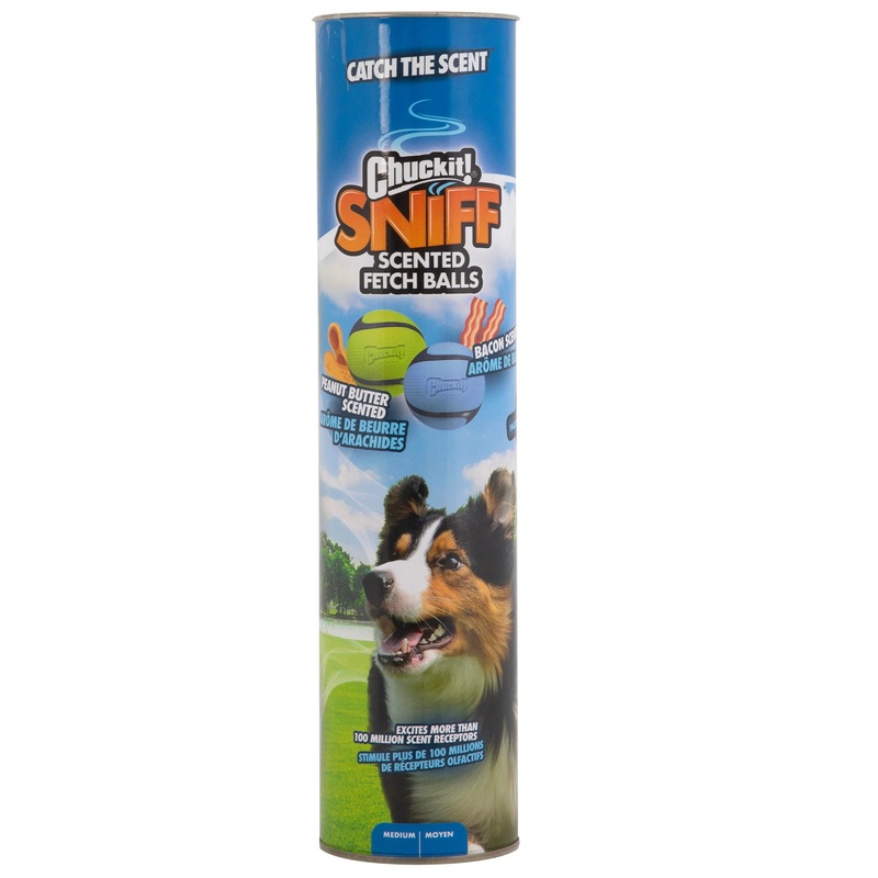 Chuckit Sniff Ball 4 Pack|BLUE|MEDIUM