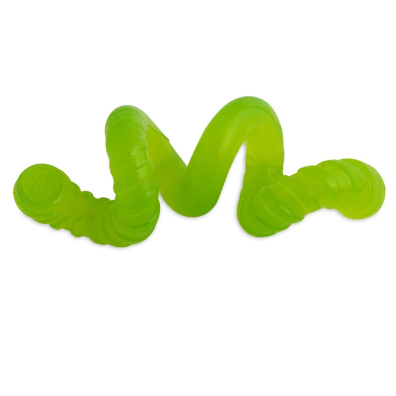 JW Gumm-EE Worm Dog Toy|GREEN|ONE SIZE