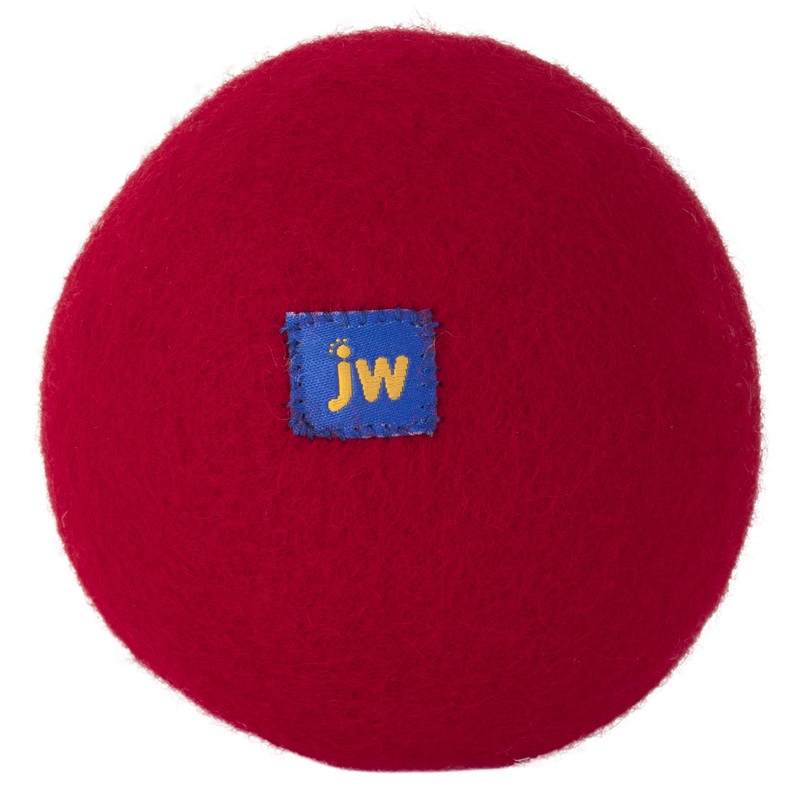 JW Wool-ee Ball|BRIGHT RED|BLUE AND GREEN|LARGE|SMALL 2-PK