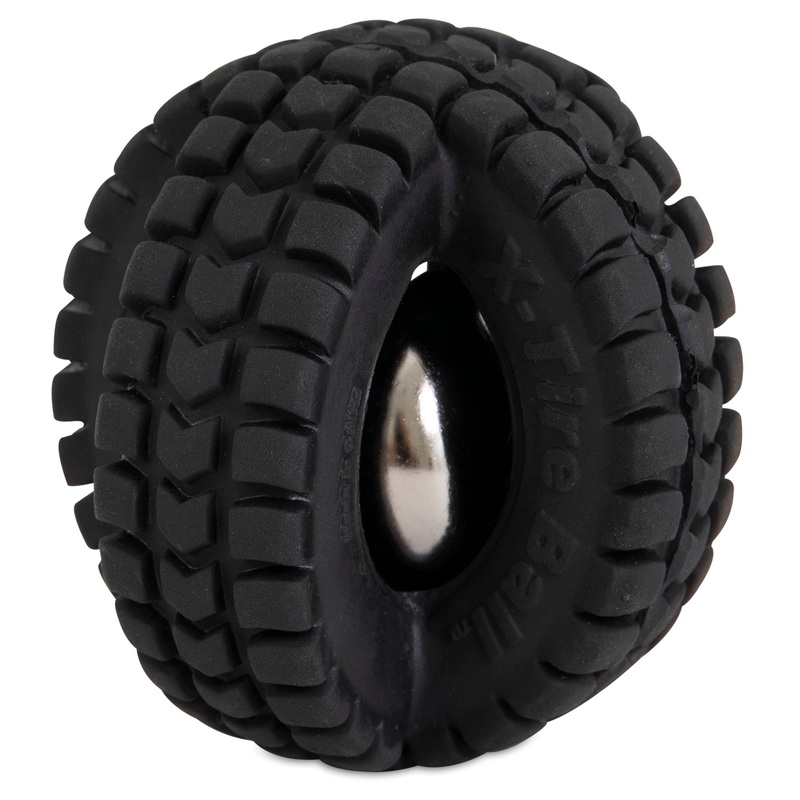 Pet Qwerks Jingle X-Tire Ball|HEATHER BLACK|SMALL