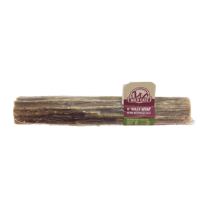 Wild Eats Bully Wrap Dog Chew|WATER BUFFALO|6″|11″