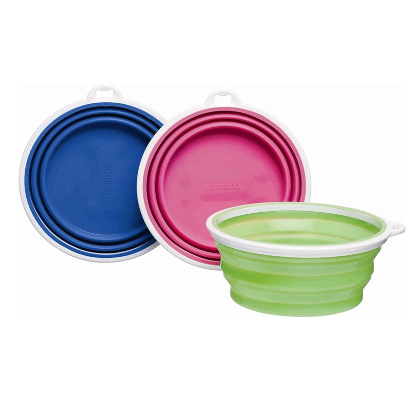 Bamboo Silicone Travel Bowls|ASSORTED COLORS|1-CUP|3-CUPS