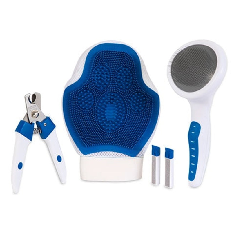 JW GripSoft Cat Grooming Kit|CAT GROOMING KIT|ONE SIZE