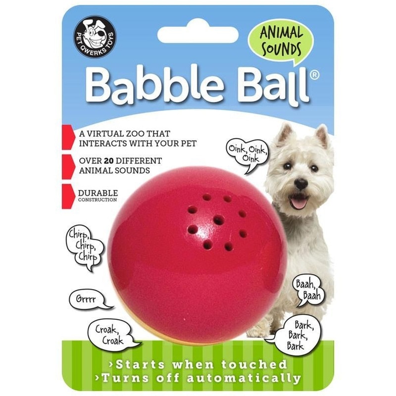 ANIMAL SOUNDS BABBLE BALL|MEDIUM|RED