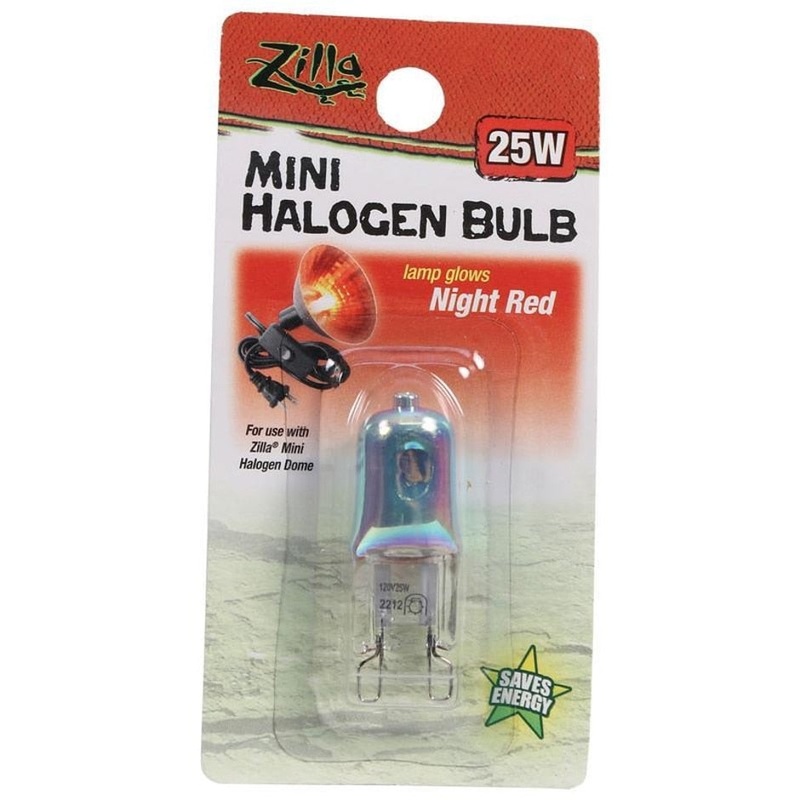 Zilla Mini Halogen Bulb|25 WATT Day Blue|25 WATT Night Red|50 WATT Day White|50 WATT Day Blue|50 WATT Night Red|25 WATT Day White