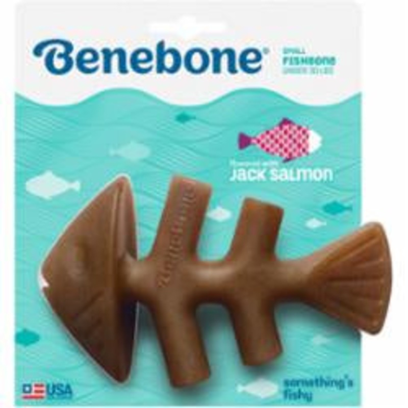Benebone Fishbone Salmon|Puppy 2pk